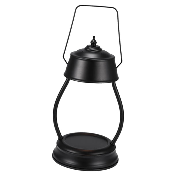 Lámpara calentadora de velas regulable, lámpara de fusión de velas de aceite de fragancia para velas perfumadas, derretimientos de cera, velas en tarr Negro