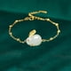 thumbnail image 1 of Chinese Style Jade Rabbit Bracelet Necklace Earrings 3pcs/Set 18K Gold Plated Jewelry For Women Girls BFF Gift Easter Bunny, 1 of 3