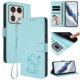 thumbnail image 2 of Funda de Gato tipo Libro para Motorola Edge 50 Ultra 5G, Verde Claro, 2 of 6