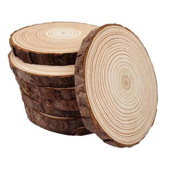 Juego De Posavasos De Madera 9 Unidades 13 A 14 Cm Estilo Rústico