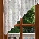 thumbnail image 3 of Cortinas de Valance de cocina de encaje blanco para ventanas, 160 * 100cm, media cortina de la perla de la cola de la flor de Fénix, 3 of 3