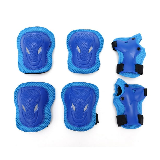 Kit Protección Niños Bicicleta Patinaje Antigolpes Celeste