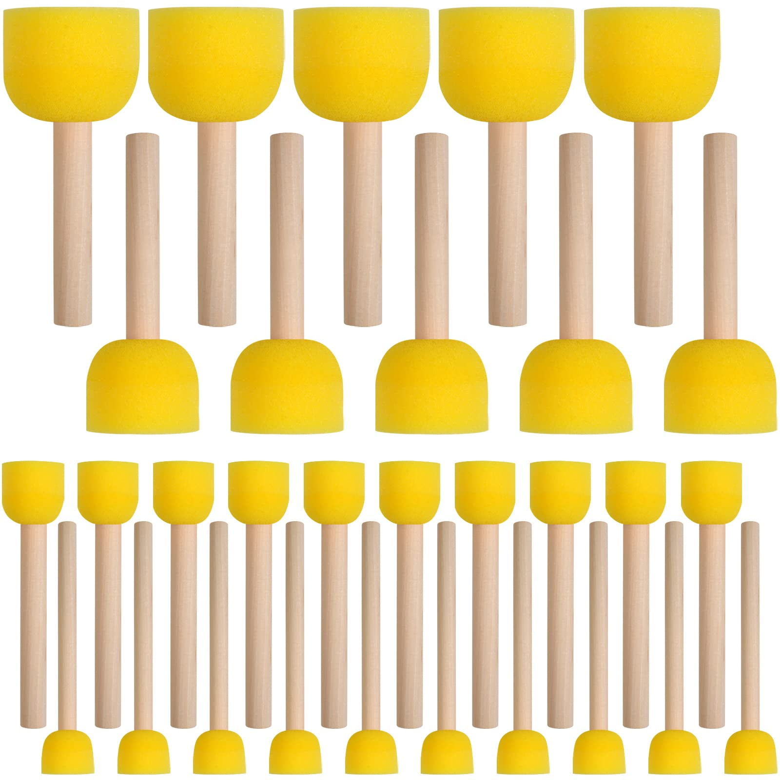 Juego De Pinceles De Esponja Vivinin Round, 30 Unidades, Para Pintar Manualidades Para Niños