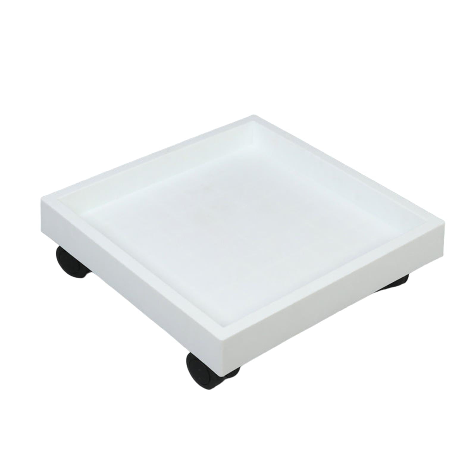 Magideal - Maceta Con Ruedas Para Mover Macetas, Bandeja Con Platillo Para Macetas Con Ruedas, Carrito Para Macetas, Soporte Rodante Para Plantas Para Jardín, Ma Blanco