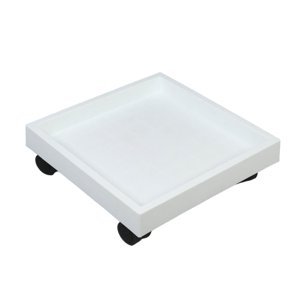 Magideal - Maceta Con Ruedas Para Mover Macetas, Bandeja Con Platillo Para Macetas Con Ruedas, Carrito Para Macetas, Soporte Rodante Para Plantas Para Jardín, Ma Blanco