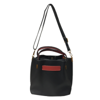 Todopiel - Cartera Cuero Ecológico Crp44 Negrorojo