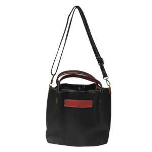 Todopiel - Cartera Cuero Ecológico Crp44 Negrorojo