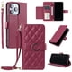 thumbnail image 1 of Funda tipo billetera FOXDOCK para iPhone 16 Pro – Tapa abatible con correa para mujer, 1 of 5
