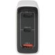 thumbnail image 3 of Cargador Vebner Rápido 100W Doble USB-C Más USB-A GaN Blanco, 3 of 5