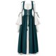 thumbnail image 1 of Costume Spooktacular Creations Renaissance para mujer, color verde, 1 of 8