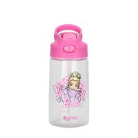 Botella Agua Niños Barbie Love 420Ml Con Bombilla Uma