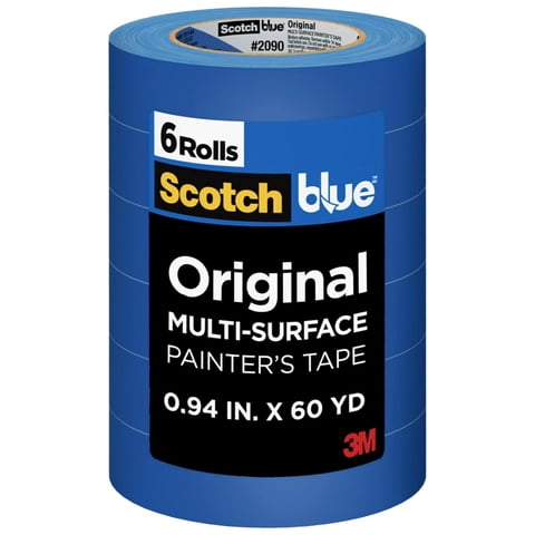 Cinta Adhesiva Original Scotchblue Para Pintores, Multisuperficie, 24 Mm, 6 Rollos