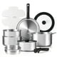 thumbnail image 1 of Juego de utensilios de cocina CAROTE de acero inoxidable, 14 piezas, negro de inducción, 1 of 3