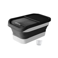 Magideal - Organizador De Alimentos Para Mascotas, Caja De Almacenamiento De Comida, Contenedor De Arroz De Alta Capacidad , Negro