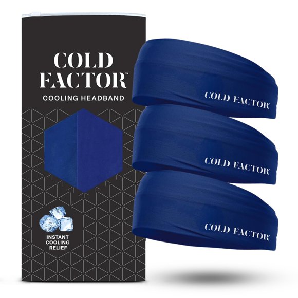 Cinta de sudor COLD FACTOR 3 unidades azul marino
