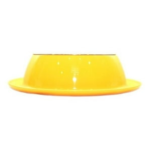 Mascan - Plato Melamina Anti-Hormigas Amarillo Talla M Perro Amarillo