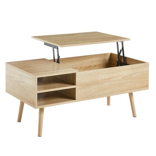 Mesa de Centro Elevable para Living - Madera