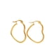 thumbnail image 1 of Aros Argollas Basicas Hoop Corazón Chapadas En Oro 18k, 1 of 3