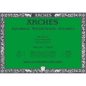 Block Acuarela Arches 300Gr Grano Fino 20 Hojas 36 X 51 Cm
