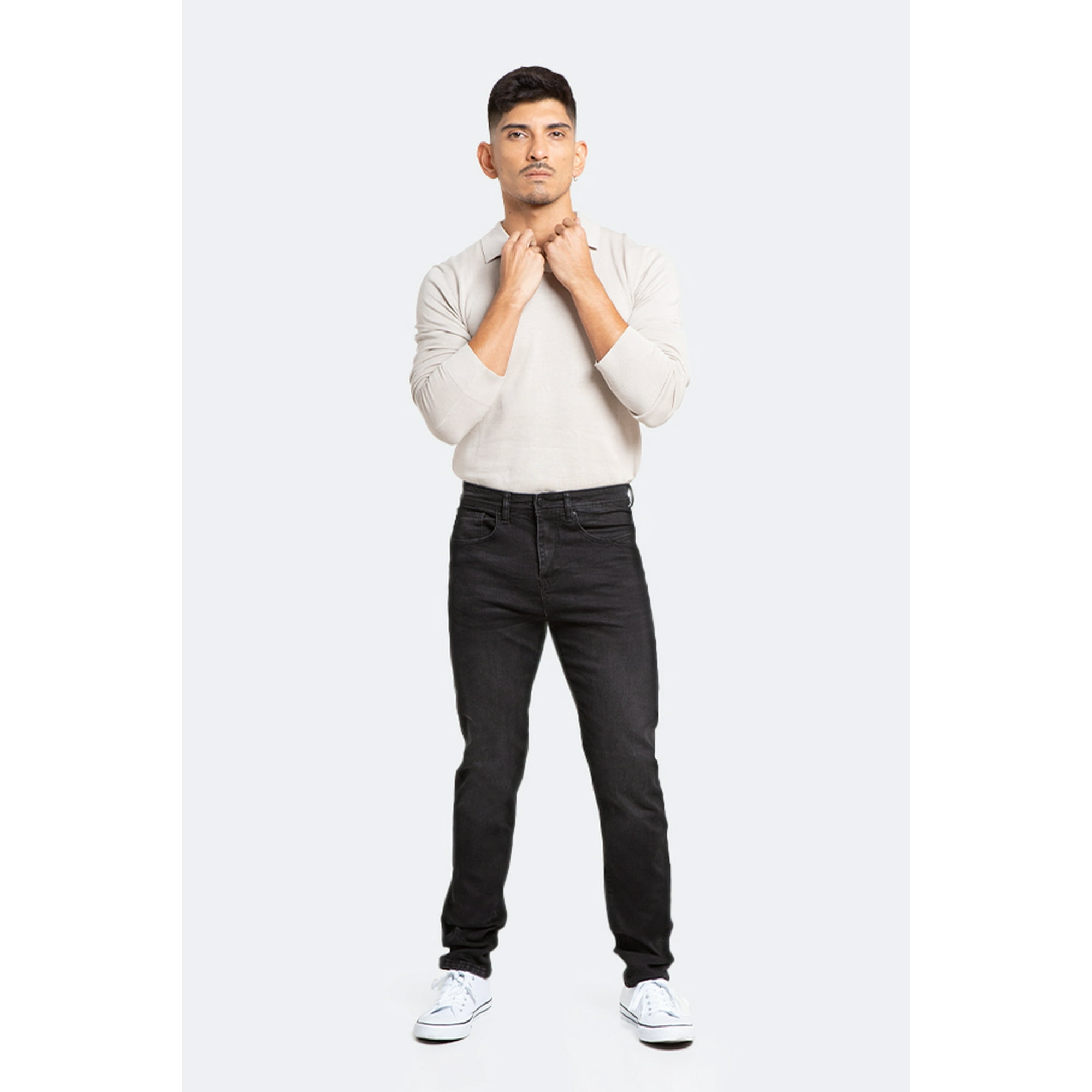 Idem - Jeans Hombre Slim Negro Liso 40