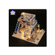 thumbnail image 2 of Casa Miniatura DIY “Blue Coast” – Cabaña Costera de Madera con Luces LED M032, 2 of 3