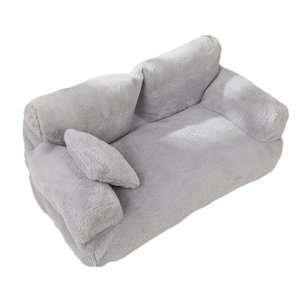 Ioensy - Cama Para Perros, Cómoda, Base Antideslizante, Transpirable, Para Cachorros Y Gatos, Color Gris Claro