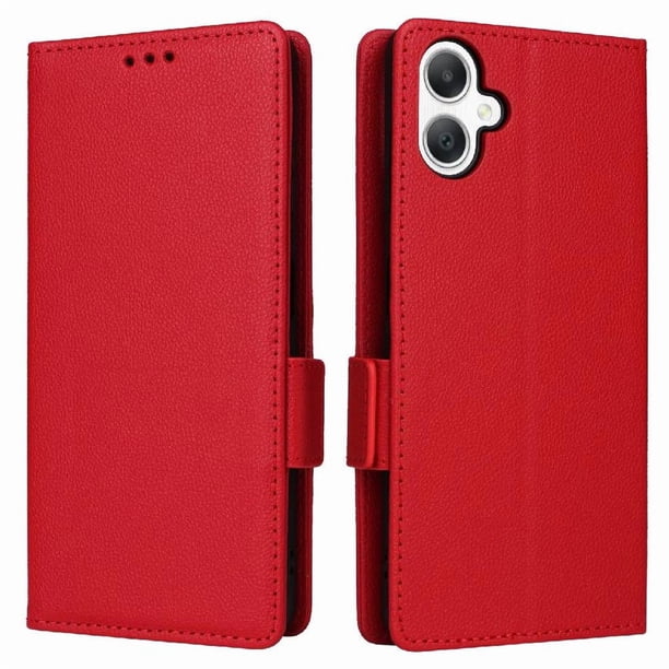 Funda Cartera para Samsung Galaxy A07 Tapa Flip con Ranuras y Soporte Rojo