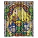 thumbnail image 1 of Cortina de ducha con vitrales de The Legend of Zelda, juego de cortina de baño con ganchos, tamaño 66 x 72 pulgadas, 1 of 3