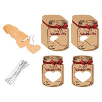 Magideal - 24 Piezas Tarjetas Del Día De San Valentín Tarjetas De Felicitación Del Día De San Valentín Diy Craft Candy Holder Tarjetas De Felicitación Del Día De