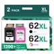 thumbnail image 1 of Cartuchos de tinta Cool Toner 62XL 62 en negro y color, paquete de 2, 1 of 7