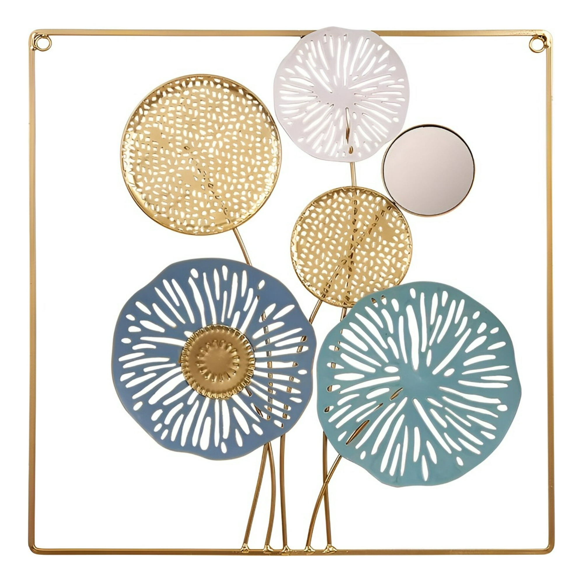 Genérico - Decoración Pared Espejo Metal Moderno Exquisito Adorno Jhn