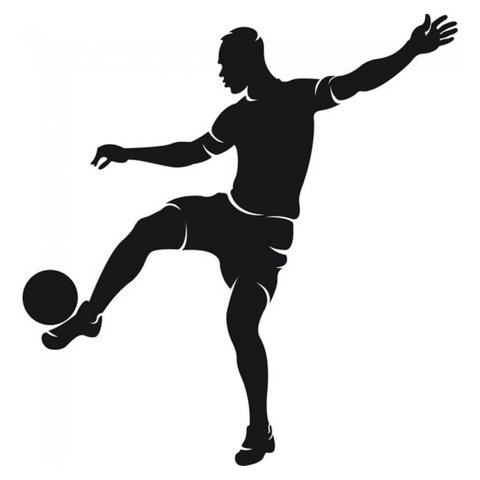 Rienda Libre Graphics - Decomural Striker Football Sports Player Ws-17636