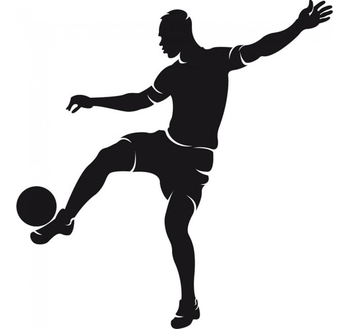Rienda Libre Graphics - Decomural Striker Football Sports Player Ws-17636