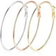 thumbnail image 1 of Cocadant - Juego de 3 pares de aros grandes de acero inoxidable chapados en oro de 14 quilates y plata rosa para mujeres y niñas con orejas sensibles (juego de 3 colores), 1 of 7