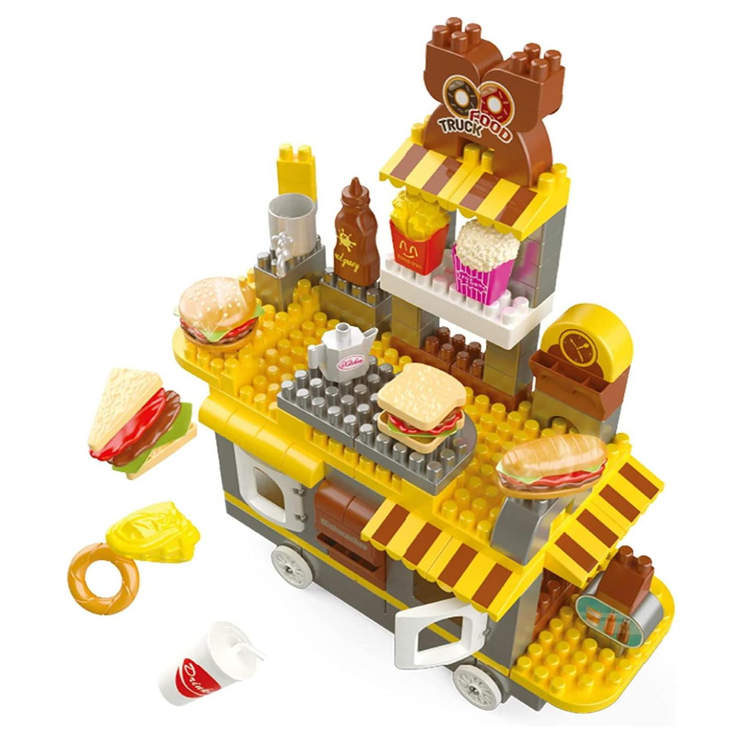 Total Click - Juguete Cocina De Bloques Construccion 117 Piezas Accesorios