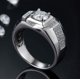 thumbnail image 4 of Anillos de Compromiso de Moissanita para Hombre 1 Uds Color D Claridad VVS1 Anillos de Diamante de Plata Esterlina S925 Alianzas de Boda de Moissanita para Hombre con Certificado, 4 of 9