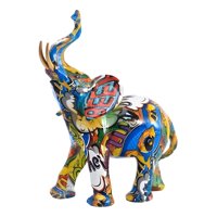 Genérico - Figura Decorativa Elefante Estatua Colorida Hogar Adorno Jhn