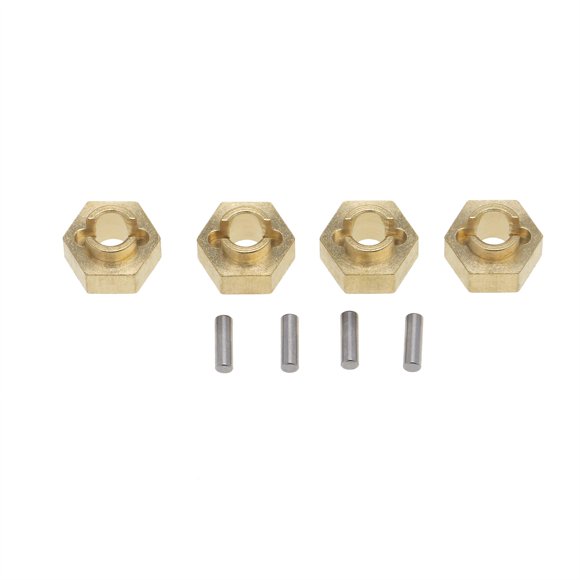 Cubos de rueda hexagonales de latón 7 mm (4 piezas) Treehobby para RC Crawler