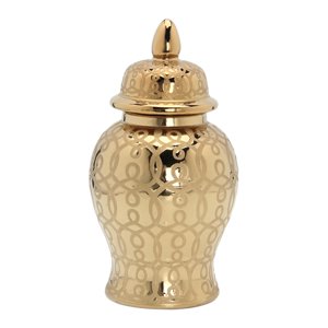 Bothyi - Tarro De Jengibre De Cerámica Moderno Con Tapa Tarro De Almacenamiento De Porcelana Arreglo Floral 31X15Cm