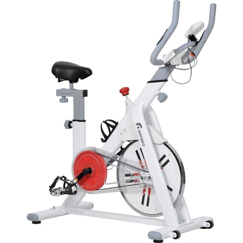 Centurfit - Bicicleta Estatica Fija Spinning 8Kg Ejercicio Cardio Blanco