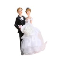 Magideal - Adornos Para Tarta De Boda, Decoración Para Tarta De Novios, Accesorio Hecho A Mano, Divertido Y Novedoso, Figura De Pareja Romántica Para Compromiso Estilo A