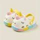 thumbnail image 1 of Boys Girls Adorable Cartoon Unicorn Clogs Garden Shoes, Comfortable Lightweight Hollow Out Non-slip Beach Shoes, Summer, 1 of 3