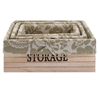 Vgo - Set De 3 Canastos Rectangulares Madera Can192428 Nat