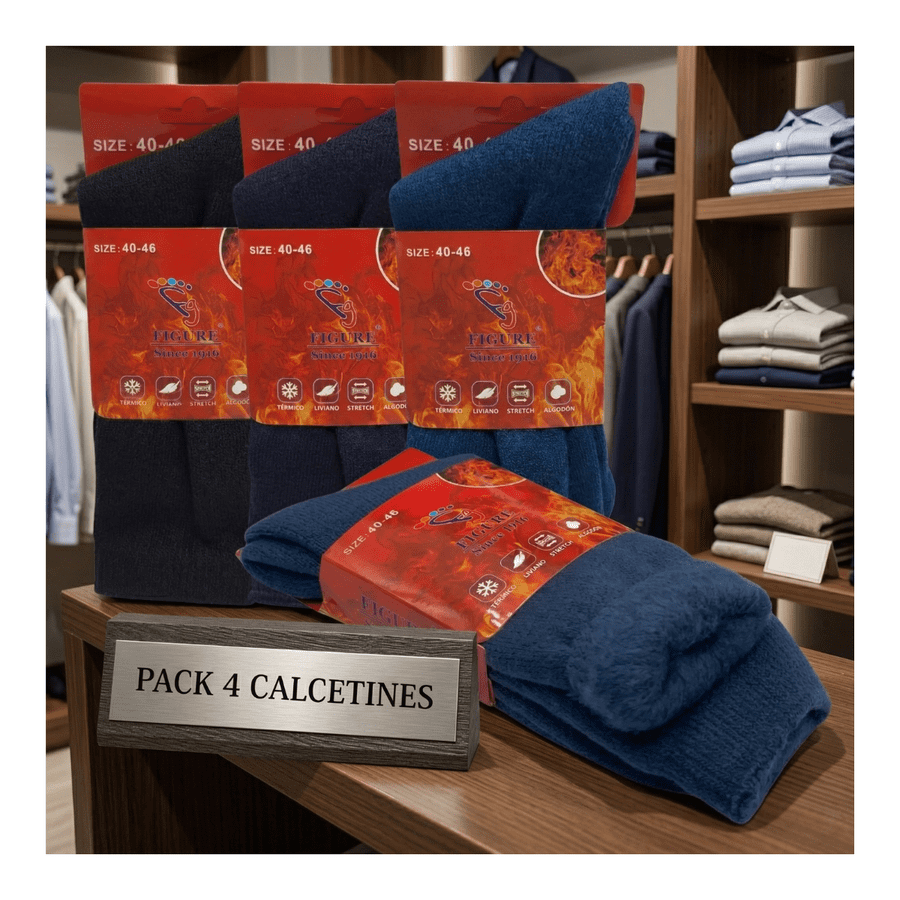 Genérico - Pack 4 Calcetines Termicos Polar Gruesos Terciopelo Suaves