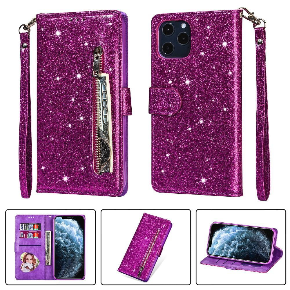 Foxdock - Funda Para Elegante Funda Iphone 12 Mini Glitter Con Cremallera-ideal Para El Uso Diario