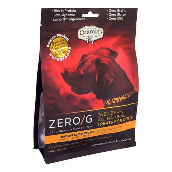 Snack Darford Zero G Cordero sin Granos Gluten 170g Perro