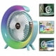 thumbnail image 1 of Ventilador Portátil Giratorio Con Luz Multicolor verde claro, 1 of 5