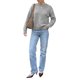 thumbnail image 2 of INSPIRE CHIC Top de Punto con Hombros Caídos y Flores 3D para Mujer Cuello Redondo Acanalado Manga Larga Grande Gris, 2 of 6