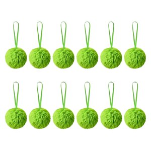 Magideal - 12 Adornos Navideños Peludos Con Forma De Bola, Adornos Navideños, Adornos Navideños, Bricolaje, Reutilizables, 6 Cm, Bolas Colgantes Con Forma De Pelaje Largo