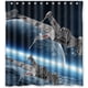 thumbnail image 1 of Cortina de ducha de Star Wars con ganchos, tamaño 66 x 72 pulgadas, 1 of 3